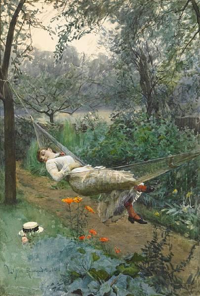 Anders Zorn In the Hammock China oil painting art